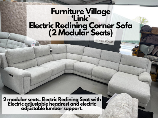 Ex Showroom Furniture Village 'Link' Power Reclining Modular Corner Chaise Sofa